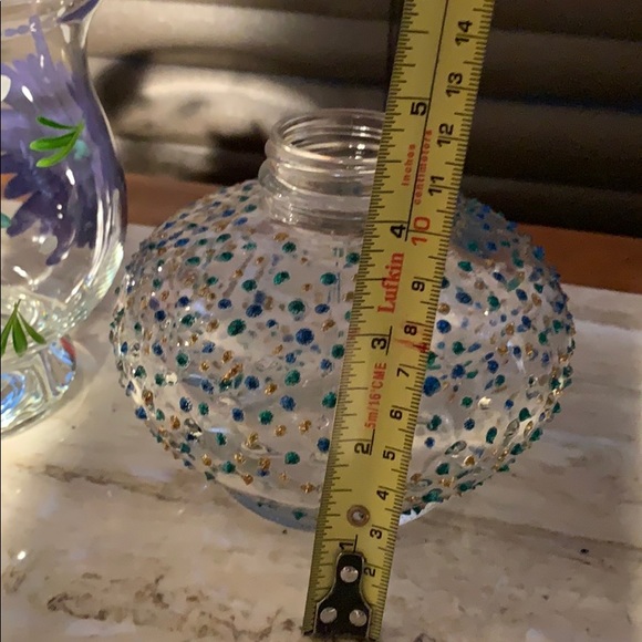 2 Glass Painted Containers For Decor/Storage - Picture 6 of 6